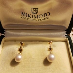7mm Mikimoto Vintage Pearl Earrings